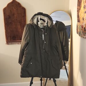 Olive green Abercrombie & Fitch Ultra Parka Large